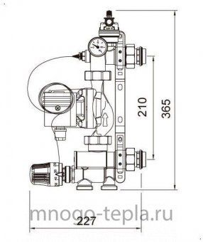 Cмесительный узел для теплого пола JH-1036 TIM - №1