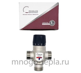 Термостатический смесительный клапан ZEISSLER ZSm.412.254306, подсоединение 1" НР, регулировка температуры 20-43°С, KV 2.5 - №1