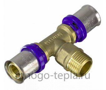 Пресс - тройник штуцер 16 х 1/2" НР х 16 TIM F-T1602M - №1