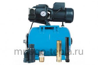 Насосная станция глубина 15 метров Unipump AUTO DP 750-50, напор до 40 метров, расход до 40 л/мин, всасывание до 15 метров, гидроаккумулятор 50 литров, поверхностная - №1