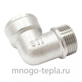 Угольник 1 1/4" В-Н никелированный латунный - №1