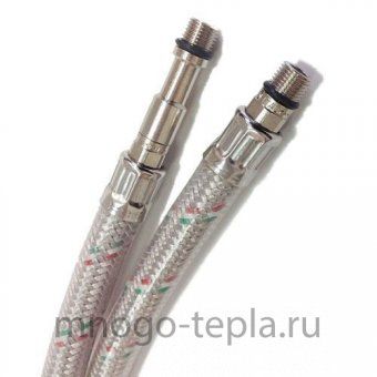 Гибкая подводка с PVC покрытием для смесителя TiM 1/2 г/ш М10 100см - №1