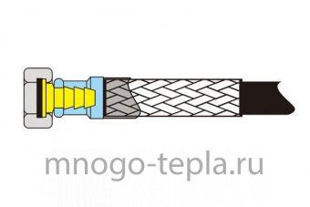 Гибкая подводка с PVC покрытием TiM г/ш 1/2 100 см - №1