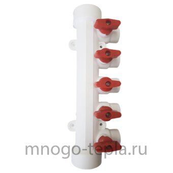 Коллектор MeerPlast 32х20 (4 вых.) с воздухоотводчиком красный - №1