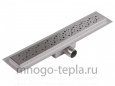 Трап для душа с горизонтальным выпуском TIM BAD417502, размер 750 x 70мм, защита от запаха (сухой + гидрозатвор), решетка с круглой ячейкой - №2