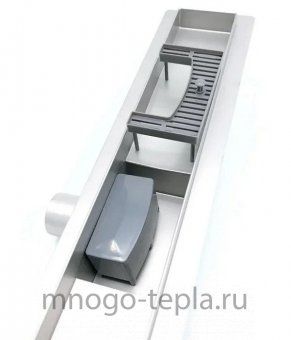 Трап для душа с горизонтальным выпуском TIM BAD415502, размер 550 x 70мм, защита от запаха (сухой + гидрозатвор), решетка с круглой ячейкой - №1