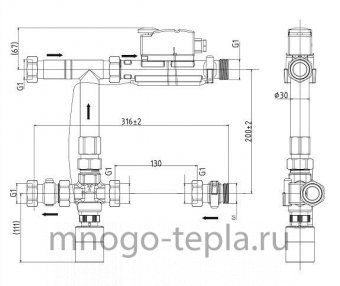 Смесительный узел для теплого пола JH-1037 TIM - №1